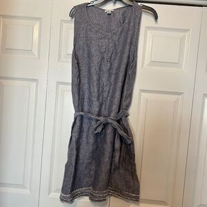 Saks Fifth Avenue 100% Linen Chambray Dress Size XL